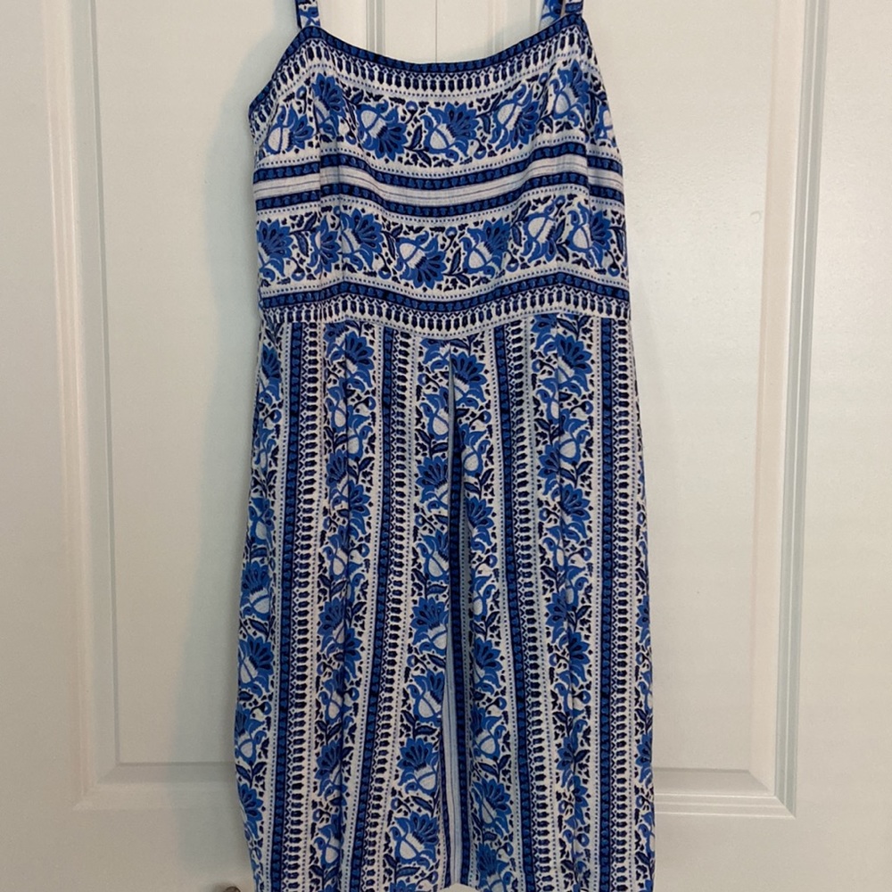 Blue and White Mini Dress